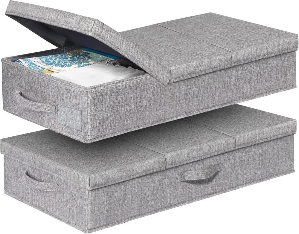 Under Bed Storage Containers with Lids, 2 Pack